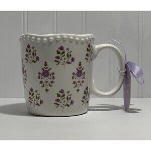 Cherrywood Lane  Spring Flowers Floral 17 Fl Oz Ceramic Coffee Tea Mug Gift